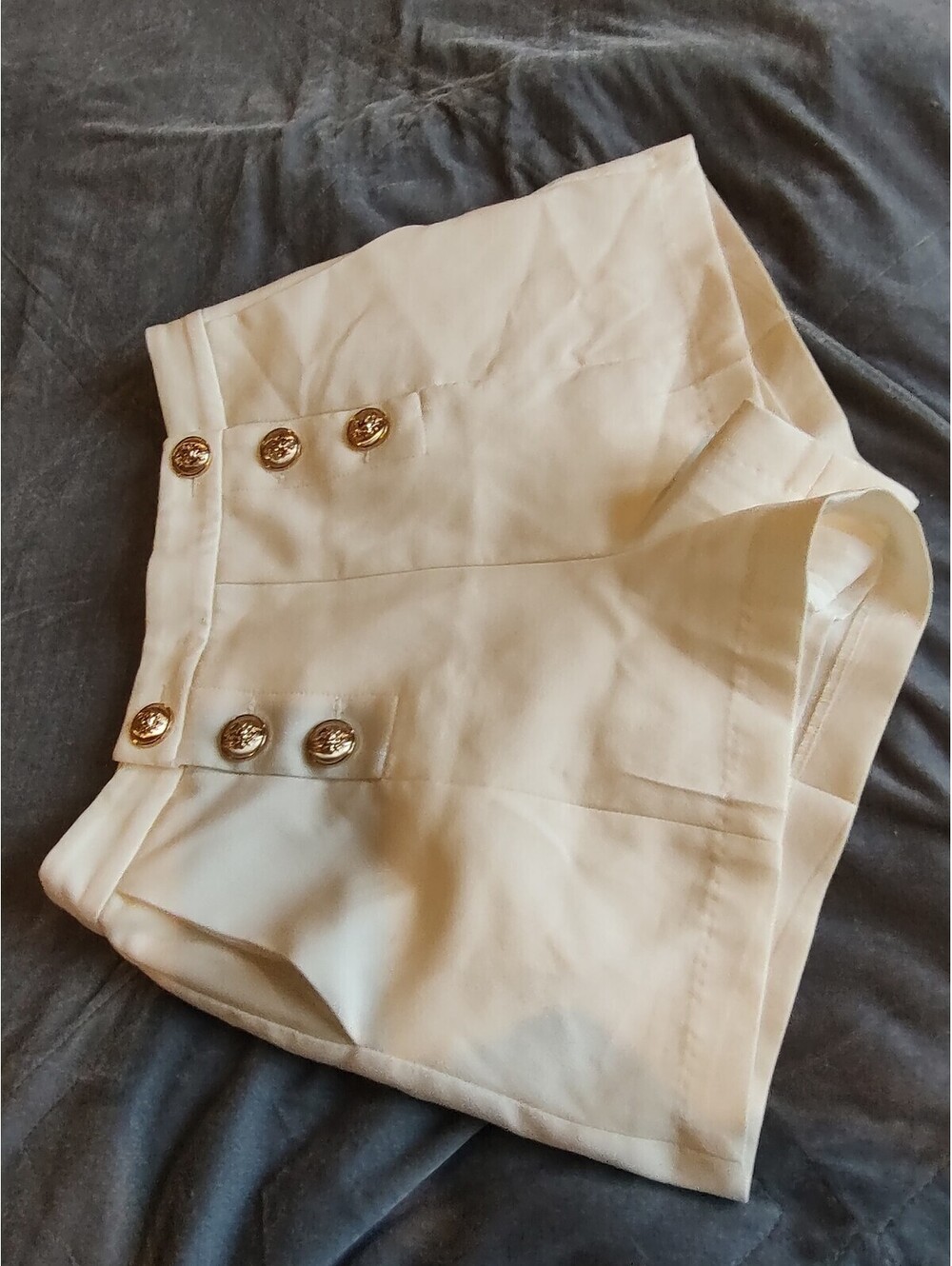 Endless Rose Cream High-Waisted Shorts #Saliorbuttons Sz M